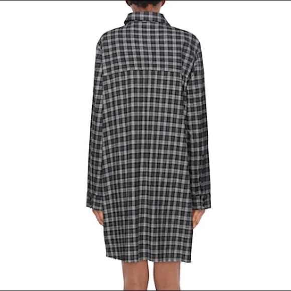 One Teaspoon Unisex Upsized Check Zip Shirt Dress - Picture 2 of 5